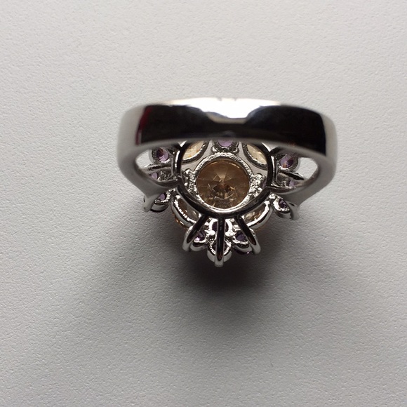 10K White goldfilled 2CT Morganite purple amethyst - Picture 4 of 5